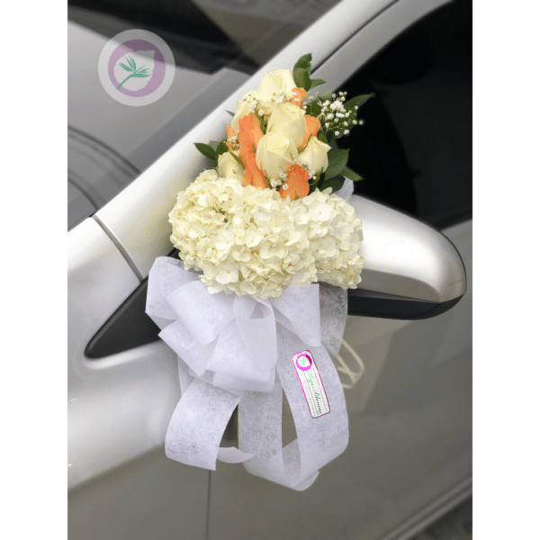 flores para retrovisores de carro boda